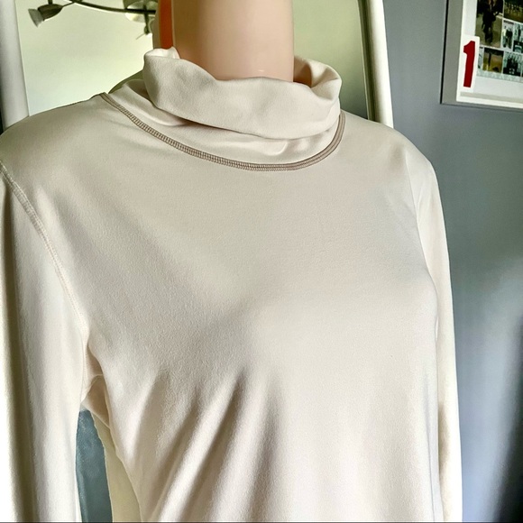 Prana Cowl Neck Sweater / Sweatshirt Size Large, Super Soft, Neutral Color! - Picture 2 of 7